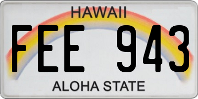 HI license plate FEE943