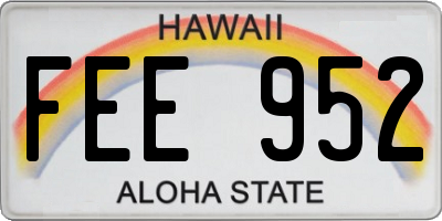 HI license plate FEE952
