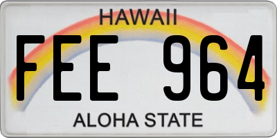 HI license plate FEE964