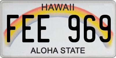 HI license plate FEE969