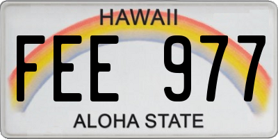 HI license plate FEE977