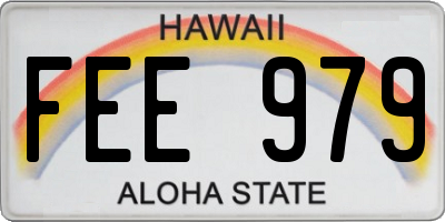 HI license plate FEE979