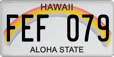 HI license plate FEF079