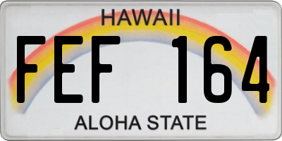 HI license plate FEF164