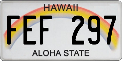HI license plate FEF297
