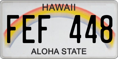 HI license plate FEF448