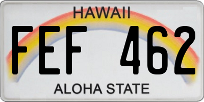 HI license plate FEF462