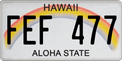 HI license plate FEF477