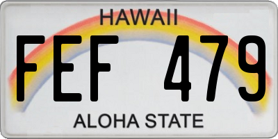 HI license plate FEF479