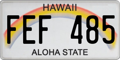 HI license plate FEF485