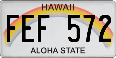 HI license plate FEF572