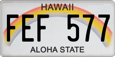HI license plate FEF577