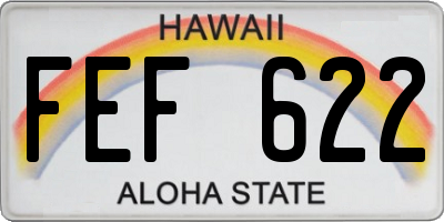 HI license plate FEF622