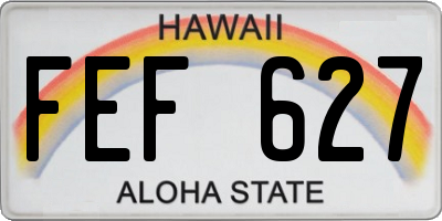 HI license plate FEF627