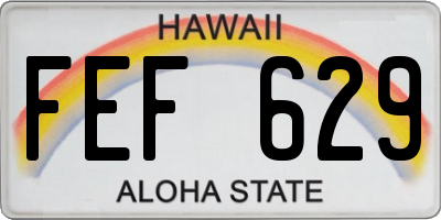 HI license plate FEF629