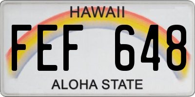 HI license plate FEF648
