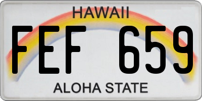 HI license plate FEF659