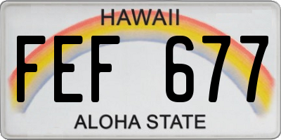 HI license plate FEF677