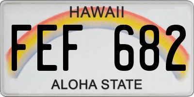 HI license plate FEF682