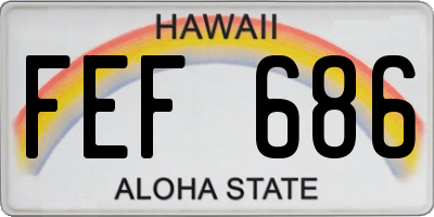 HI license plate FEF686