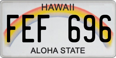 HI license plate FEF696