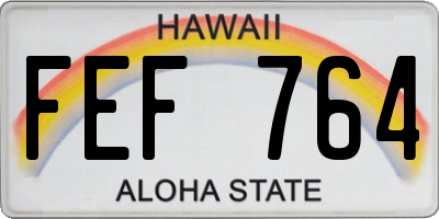 HI license plate FEF764
