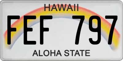 HI license plate FEF797