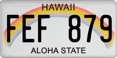 HI license plate FEF879