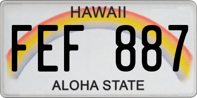 HI license plate FEF887