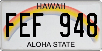HI license plate FEF948