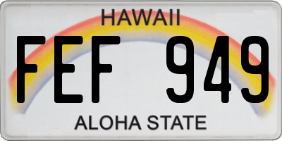 HI license plate FEF949
