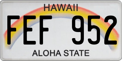HI license plate FEF952