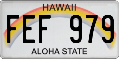 HI license plate FEF979