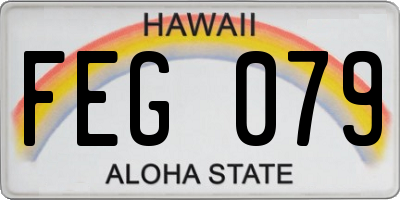 HI license plate FEG079