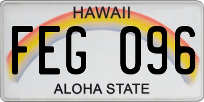 HI license plate FEG096