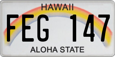 HI license plate FEG147
