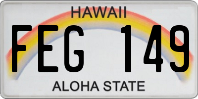 HI license plate FEG149