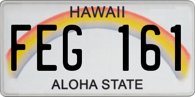 HI license plate FEG161