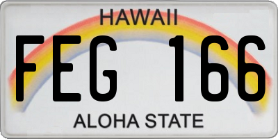 HI license plate FEG166