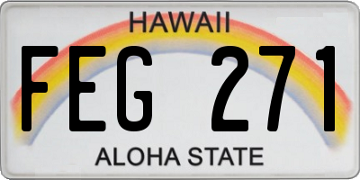 HI license plate FEG271