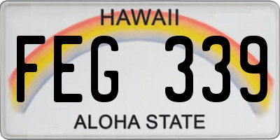HI license plate FEG339