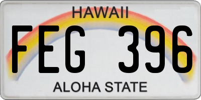 HI license plate FEG396