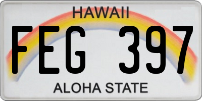 HI license plate FEG397