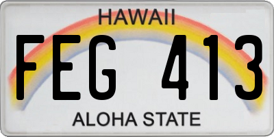HI license plate FEG413
