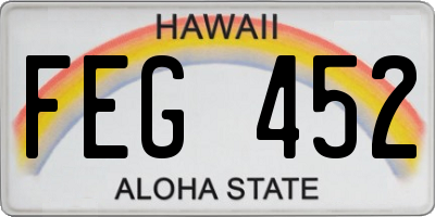 HI license plate FEG452