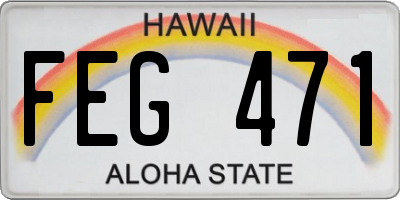 HI license plate FEG471