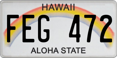 HI license plate FEG472