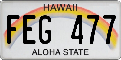 HI license plate FEG477