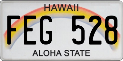 HI license plate FEG528
