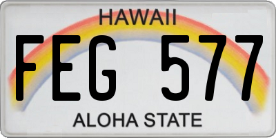 HI license plate FEG577